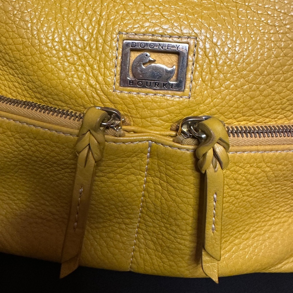 Dooney & Bourke Mustard Dillen HoBo - Picture 8 of 11